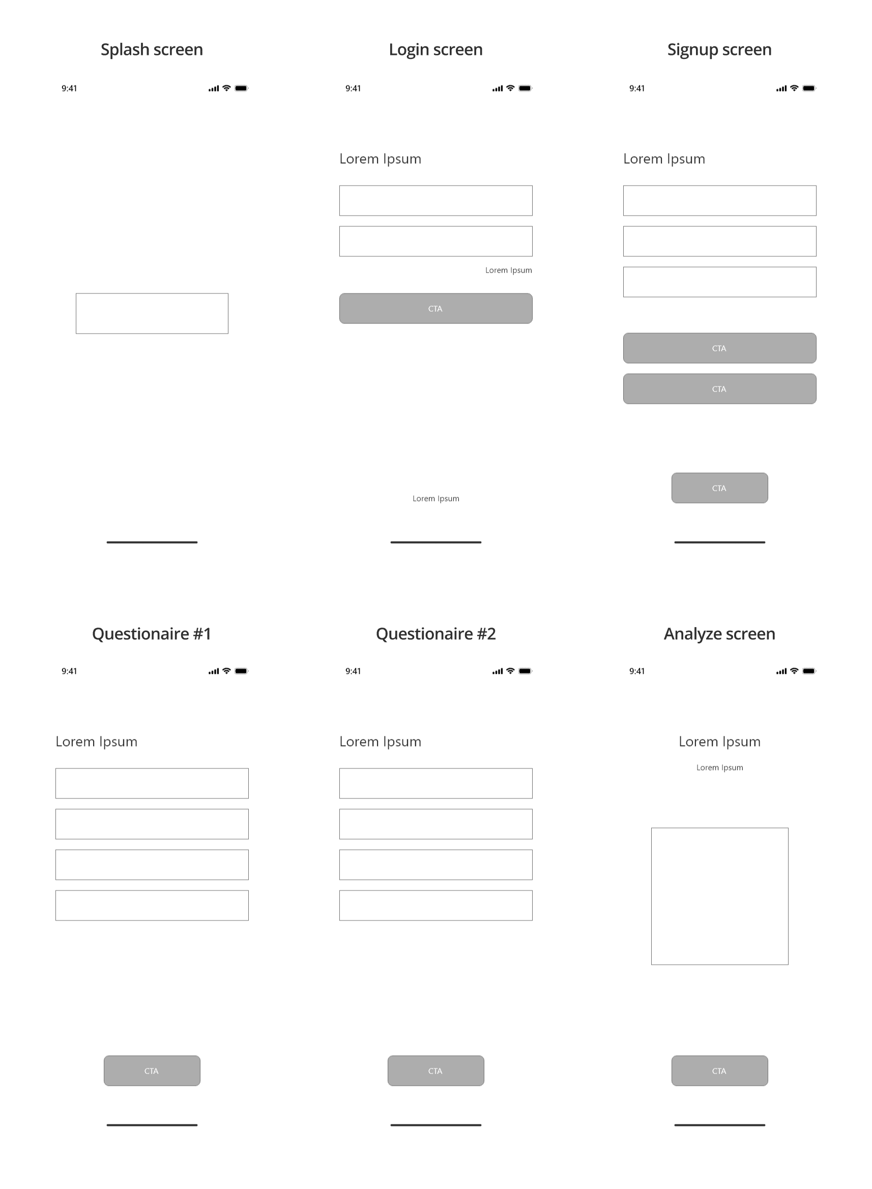 Signup Wireframe