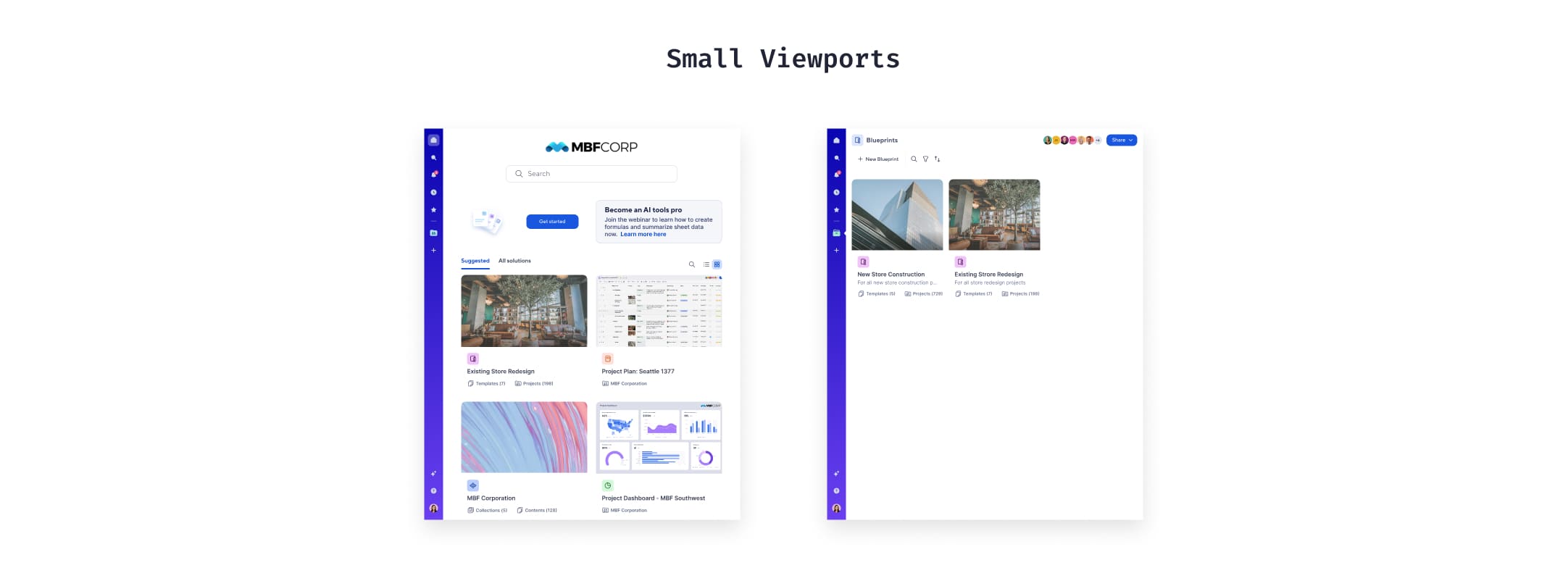 Grids on small viewports